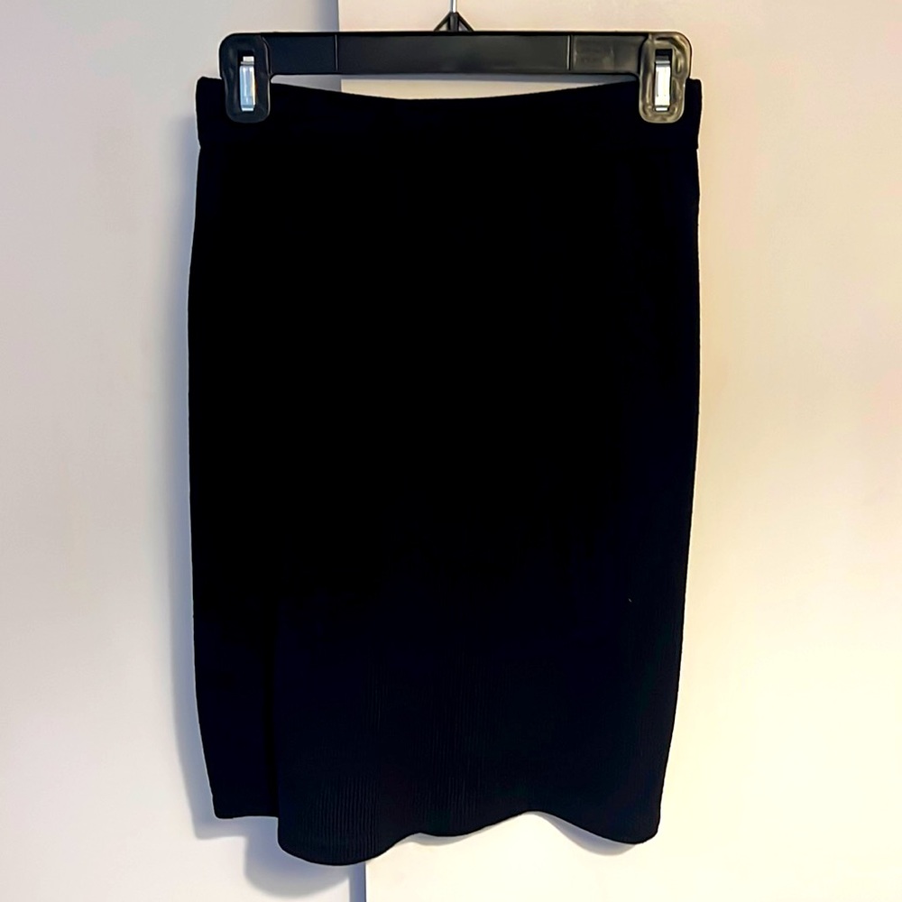 St. John black knit skirt